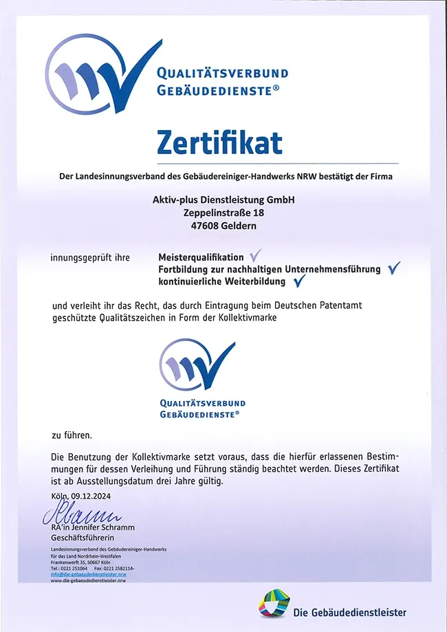 Zertifizierter Meisterbetrieb